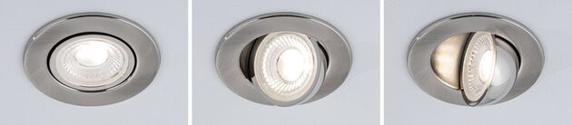 PAULMANN LED vestavné svítidlo Zina IP65 5W / 8W 230V stmívatelné 2700 - 4000K kov kartáčovaný