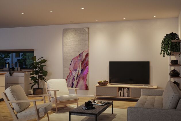 PAULMANN LED vestavné svítidlo Nova Plus GU10 Flat IP65 93mm 4,9W 230V stmívatelné 2700K bílá mat