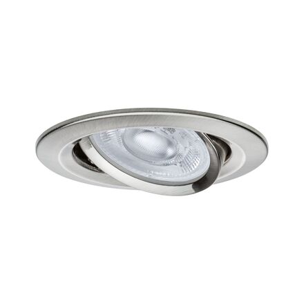 PAULMANN LED vestavné svítidlo Nova Plus GU10 Flat IP65 93mm 4,9W 230V 2700K kov kartáčovaný