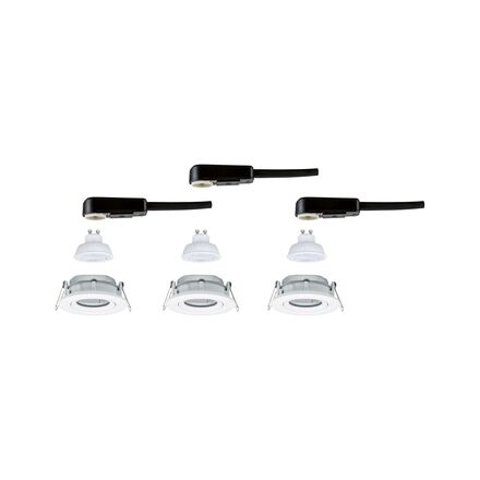 PAULMANN LED vestavné svítidlo Nova Plus GU10 Flat IP65 93mm 3x4,9W 230V stmívatelné 2700K bílá mat
