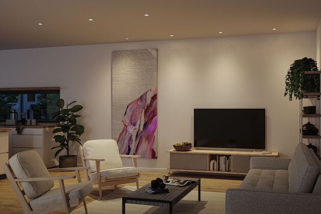 PAULMANN LED vestavné svítidlo Nova Plus GU10 Flat IP65 93mm 3x4,9W 230V stmívatelné 2700K bílá mat