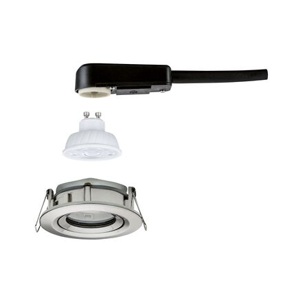 PAULMANN LED vestavné svítidlo Nova Plus GU10 Flat IP65 93mm 4,9W 230V stmívatelné 4000K kov kartáčovaný