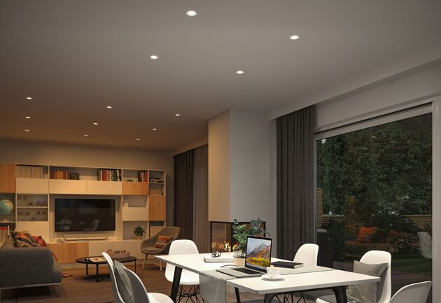 PAULMANN LED vestavné svítidlo Nova Coin kruhové 84mm 50° RGBW+ 3x6W 230V bílá mat hliník