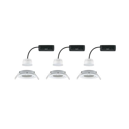 PAULMANN LED vestavné svítidlo Nova Coin kruhové 84mm 50° RGBW+ 3x6W 230V bílá mat hliník