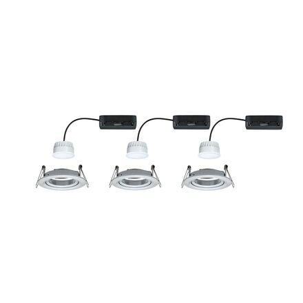 PAULMANN LED vestavné svítidlo Nova Coin kruhové 84mm 50° RGBW+ 3x6W 230V hliník broušený hliník