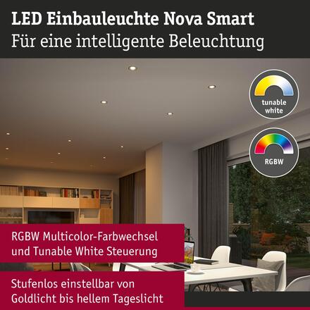 PAULMANN LED vestavné svítidlo Nova Coin kruhové 84mm 50° RGBW+ 3x6W 230V zlatá mat hliník