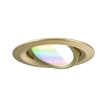 PAULMANN LED vestavné svítidlo Nova Coin kruhové 84mm 50° RGBW+ 3x6W 230V zlatá mat hliník