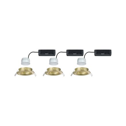 PAULMANN LED vestavné svítidlo Nova Coin kruhové 84mm 50° RGBW+ 3x6W 230V zlatá mat hliník