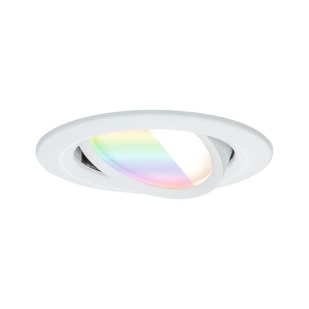 PAULMANN LED vestavné svítidlo Nova Coin kruhové 84mm 50° RGBW+ 6W 230V bílá mat hliník