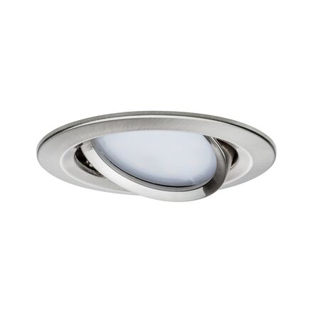 PAULMANN LED vestavné svítidlo Nova Coin kruhové 84mm 50° RGBW+ 6W 230V kov kartáčovaný hliník