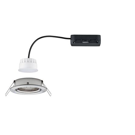 PAULMANN LED vestavné svítidlo Nova Coin kruhové 84mm 50° RGBW+ 6W 230V kov kartáčovaný hliník