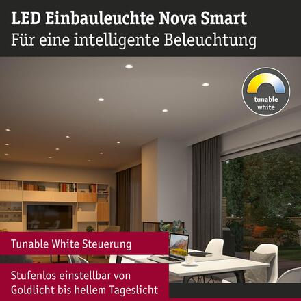 PAULMANN LED vestavné svítidlo Nova Coin kruhové 84mm 50° měnitelná bílá 3x6W 230V bílá mat hliník