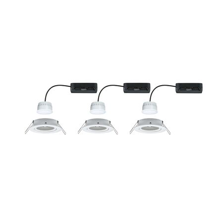 PAULMANN LED vestavné svítidlo Nova Coin kruhové 84mm 50° měnitelná bílá 3x6W 230V bílá mat hliník