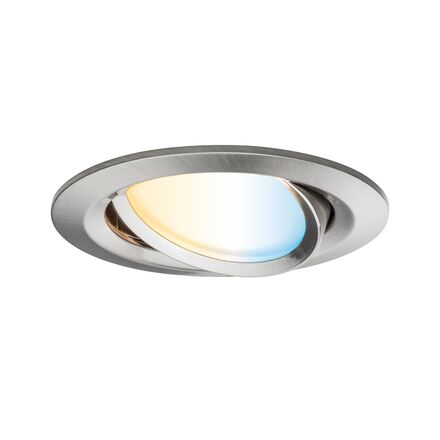PAULMANN LED vestavné svítidlo Nova Coin kruhové 84mm 50° měnitelná bílá 3x6W 230V kov kartáčovaný hliník