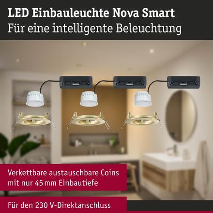 PAULMANN LED vestavné svítidlo Nova Coin IP44 kruhové 78mm měnitelná bílá 3x6W 230V zlatá mat hliník
