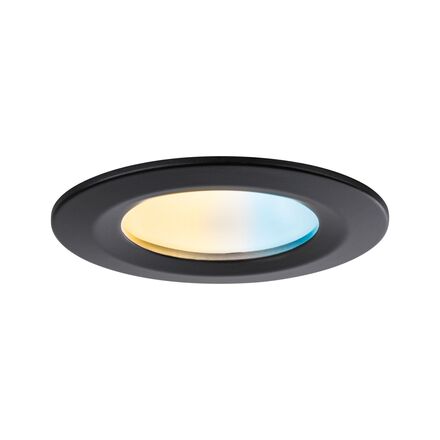 PAULMANN LED vestavné svítidlo Nova Coin IP44 kruhové 78mm měnitelná bílá 3x6W 230V černá mat hliník