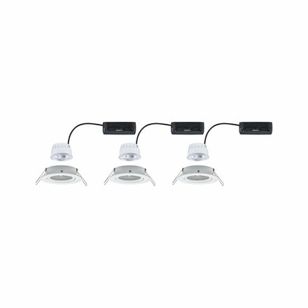 PAULMANN LED vestavné svítidlo Nova Coin 3ks sada kruhové 84mm 50° 3x2,8W 230V 4000K bílá mat