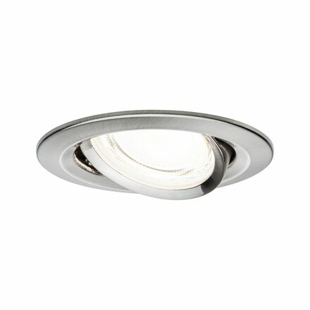 PAULMANN LED vestavné svítidlo Nova Coin 3ks sada kruhové 84mm 50° 3x2,8W 230V 4000K kov kartáčovaný