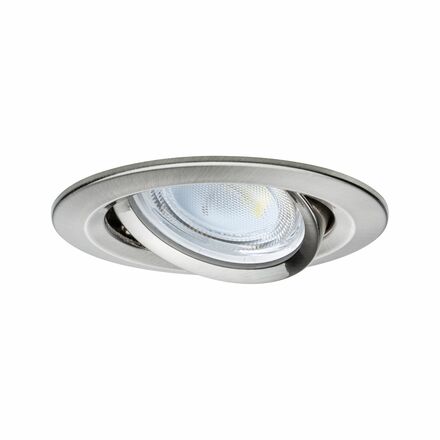 PAULMANN LED vestavné svítidlo Nova Coin 3ks sada kruhové 84mm 50° 3x2,8W 230V 4000K kov kartáčovaný