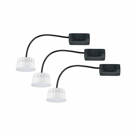 PAULMANN LED Modul vestavné svítidlo Choose Coin 3ks sada kruhové 50mm Coin 3x6W 3x470lm 230V 2700K satén