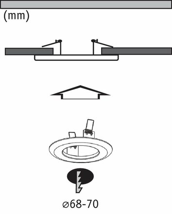 Paulmann vestavná svítidla-adaptér bílá mat pro montážní otvor 75-120mm 924.99 P 92499