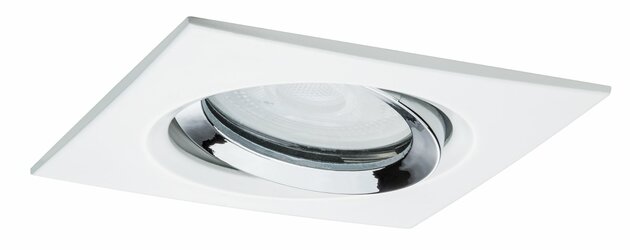 PAULMANN Vestavné svítidlo LED Nova hranaté 1x7W GU10 bílá mat chrom nastavitelné 929.04 P 92904