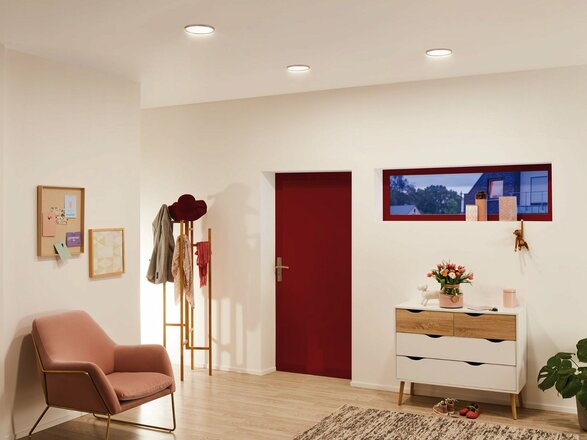 Paulmann LED vestavný panel Areo IP44 kruhové 180mm 12W nikl mat stmívatelné 929.35 P 92935