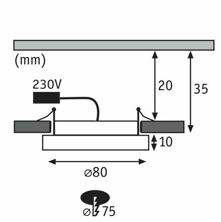 Paulmann LED vestavný panel Areo IP23 kruhové 5W 3000K nikl mat 929.48 P 92948