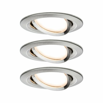 PAULMANN SmartHome Zigbee vestavná svítidla sada LED Coin Nova Plus 3x6,5W stmívatelné kruhové kov kartáčovaný 929.59 P 92959