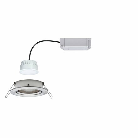 PAULMANN SmartHome Zigbee vestavné svítidlo LED Coin Nova Plus 1x3,5W RGBW kruhové kov kartáčovaný 929.64 P 92964