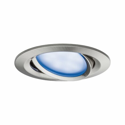 PAULMANN SmartHome Zigbee vestavná svítidla sada LED Coin Nova Plus 3x3,5W RGBW kruhové kov kartáčovaný 929.65 P 92965