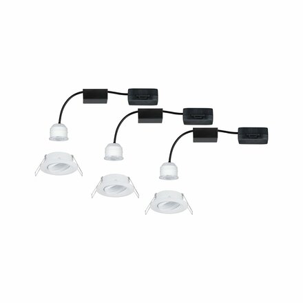 PAULMANN LED vestavné svítidlo Nova mini Plus EasyDim výklopné 3x4,2W 2700K bílá mat 230V 929.71