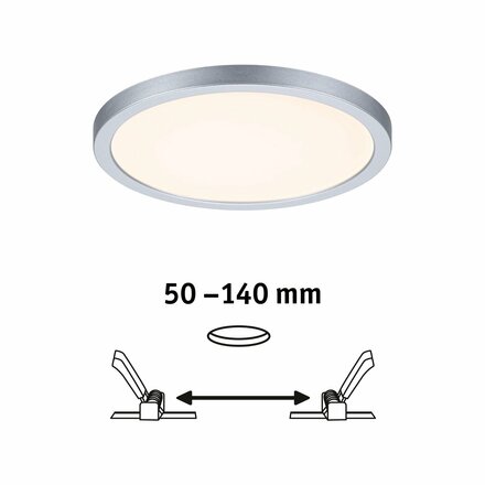 PAULMANN LED vestavné svítidlo Areo VariFit IP44 kruhové 175mm 13W matný chrom WarmDim 3-krokové-stmívatelné 929.91