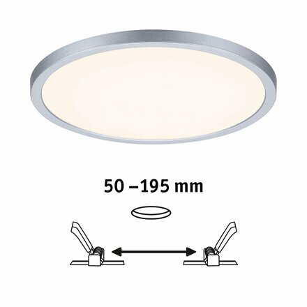 PAULMANN LED vestavné svítidlo Areo VariFit IP44 kruhové 230mm 16W matný chrom WarmDim 3-krokové-stmívatelné 929.92