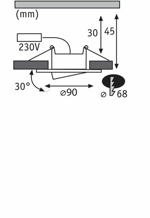 PAULMANN HomeSpa LED vestavné svítidlo Calla IP65 1x5,5W 230V WhiteSwitch výklopné 3ks sada včetně sv. zdroje 929.99