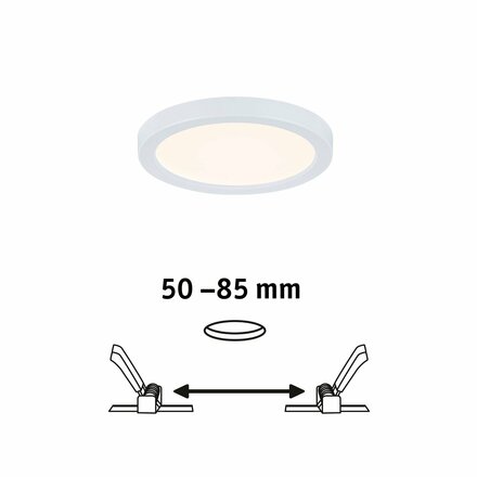 PAULMANN LED vestavné svítidlo Areo VariFit IP44 kruhové 118 6,5W 3.000K bílá 930.31