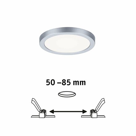 PAULMANN LED vestavné svítidlo Areo VariFit IP44 kruhové 118 6,5W 4.000K matný chrom 930.37