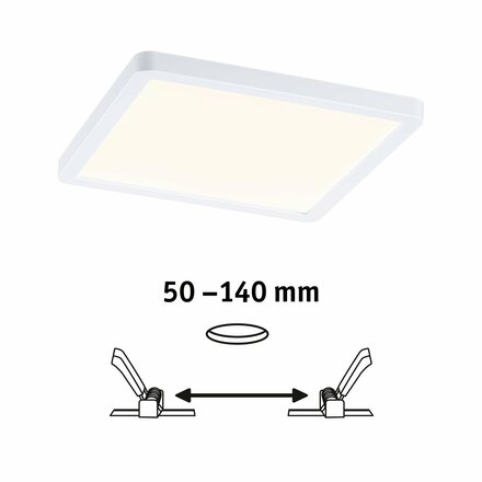 PAULMANN LED vestavné svítidlo Areo VariFit IP44 hranaté 175x175mm 13W 3.000K bílá 930.40