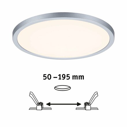 PAULMANN Smart Home Zigbee LED vestavné svítidlo Areo VariFit IP44 kruhové 230mm 16W matný chrom měnitelná bílá 930.46