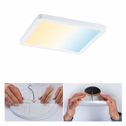 PAULMANN Smart Home Zigbee LED vestavné svítidlo Areo VariFit IP44 hranaté 175x175mm 13W bílá měnitelná bílá 930.47