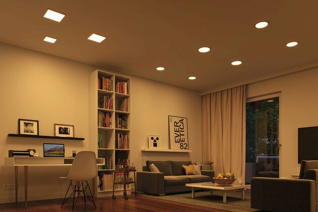 PAULMANN Smart Home Zigbee LED vestavné svítidlo Areo VariFit IP44 hranaté 175x175mm 13W bílá měnitelná bílá 930.47