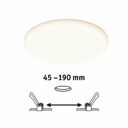 PAULMANN LED vestavné svítidlo Veluna VariFit IP44 3-krokové-stmívatelné kruhové 215 21W 3.000K satén 930.64