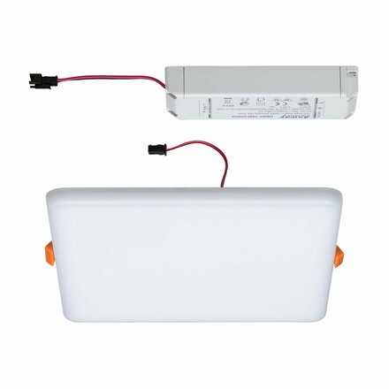 PAULMANN LED vestavné svítidlo Veluna VariFit IP44 3-krokové-stmívatelné hranaté 185x185mm 17,5W 4.000K satén 930.65