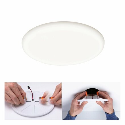 PAULMANN LED vestavné svítidlo Veluna VariFit IP44 3-krokové-stmívatelné kruhové 215 22W 4.000K satén 930.68