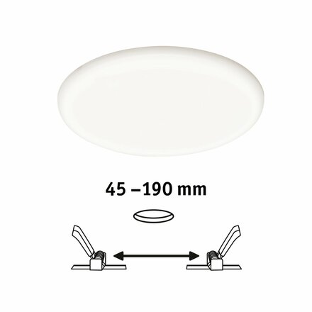 PAULMANN LED vestavné svítidlo Veluna VariFit IP44 3-krokové-stmívatelné kruhové 215 22W 4.000K satén 930.68