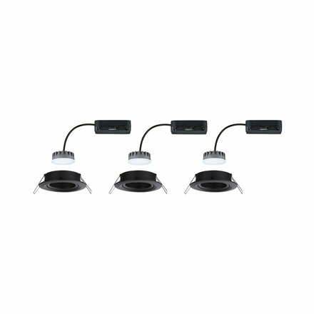 PAULMANN LED vestavné svítidlo Nova Plus Coin základní sada výklopné 84mm 50° Coin 3x6W 230V stmívatelné 2700K