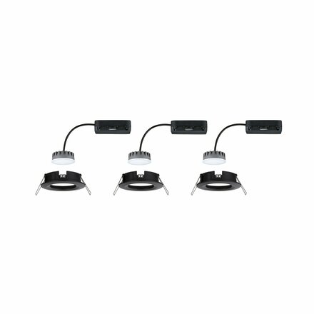 PAULMANN LED vestavné svítidlo Nova Plus Coin základní sada nevýklopné IP44 78mm Coin 3x6W 230V stmívatelné 2700K