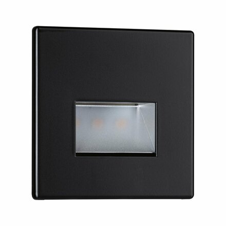 PAULMANN LED vestavné svítidlo do zdi Edge Quadro hranaté 80x5mm 1,2W 230V 2700K černá mat