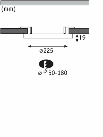 PAULMANN LED vestavné svítidlo 2v1 Cover-it kruhové 225mm 4000K černá