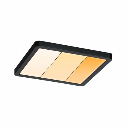 PAULMANN VariFit LED vestavné svítidlo Dim to Warm Areo IP44 hranaté 175x175mm 3 Step Dim to warm černá stmívatelné